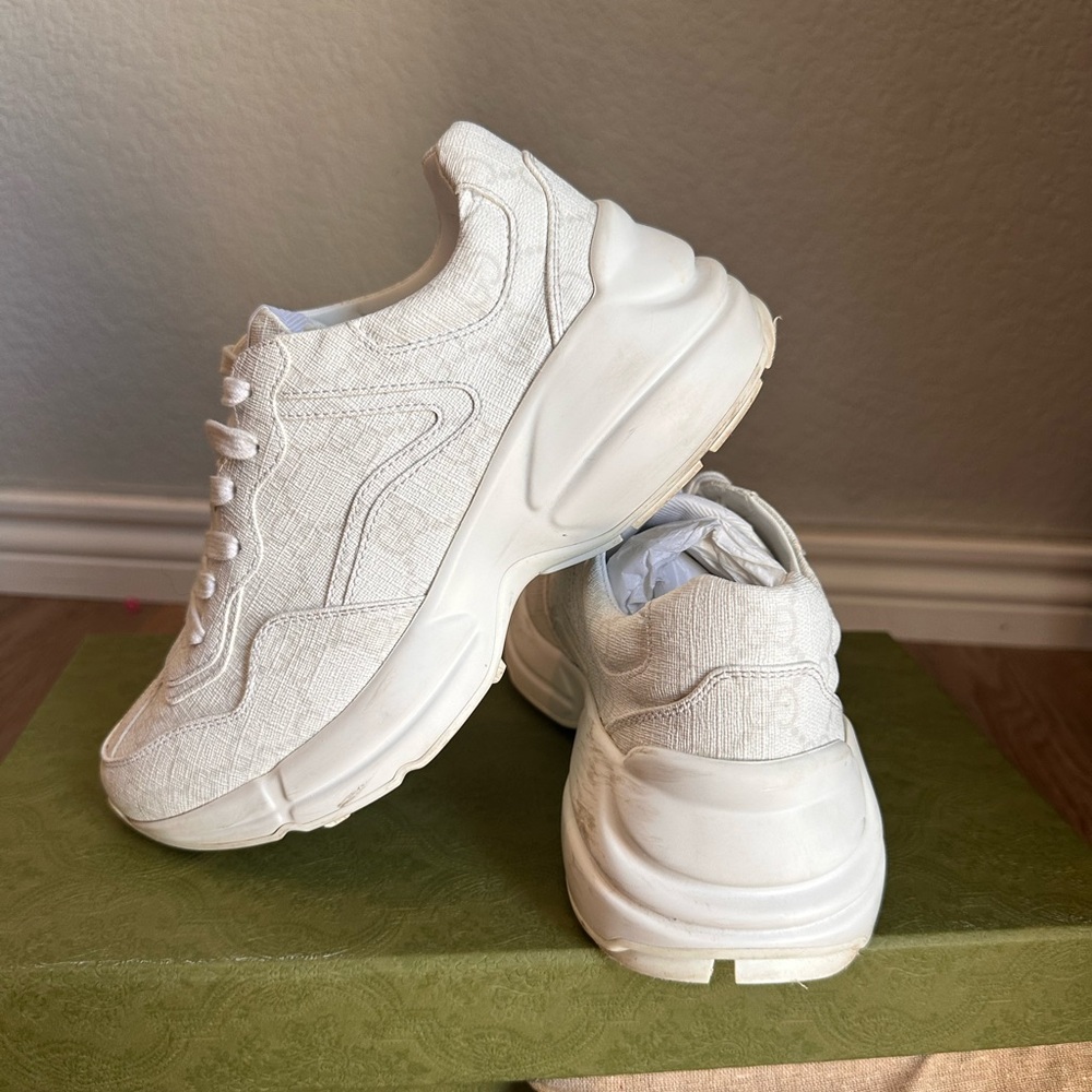 Gucci GG White Rhyton Sneakers